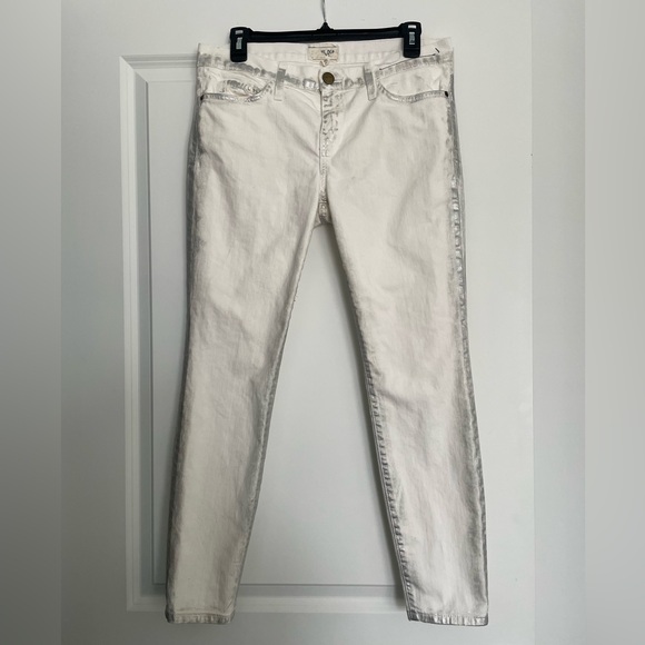 Current/Elliot The Stiletto Jeans Washed Out Silver White Skinny Stretchy Fit 28 - Picture 4 of 15